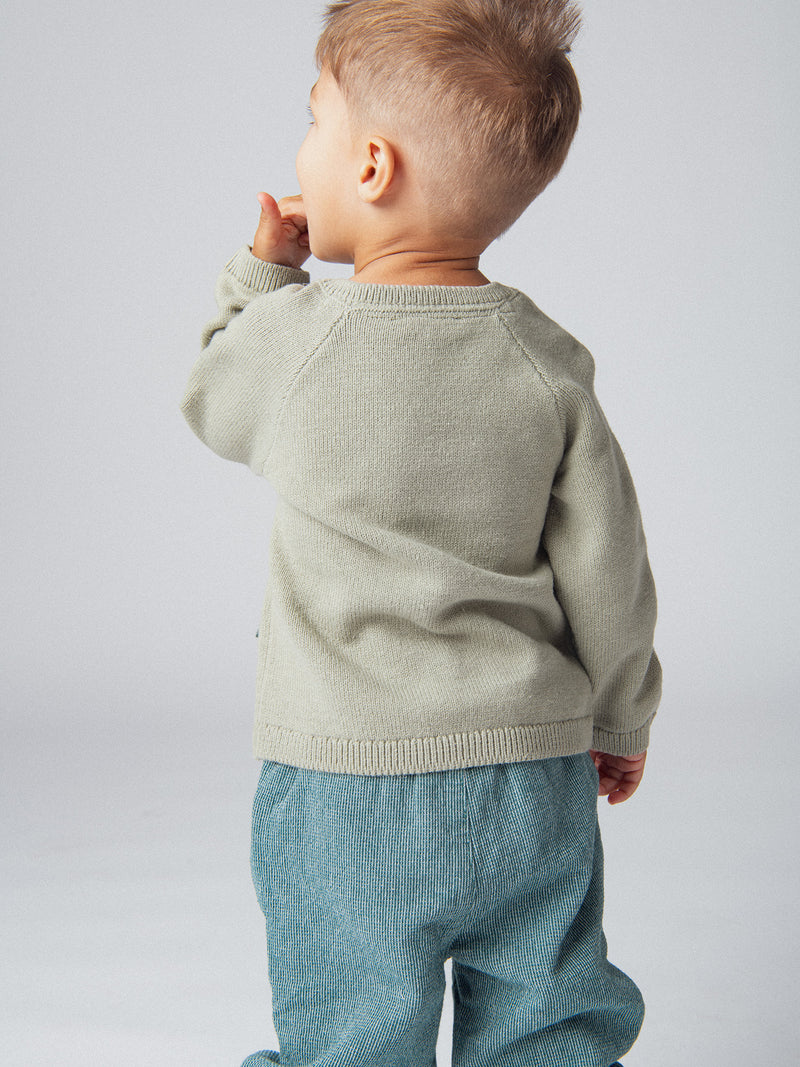 Grüner Pullover "Wild Campus" für Babyjungen