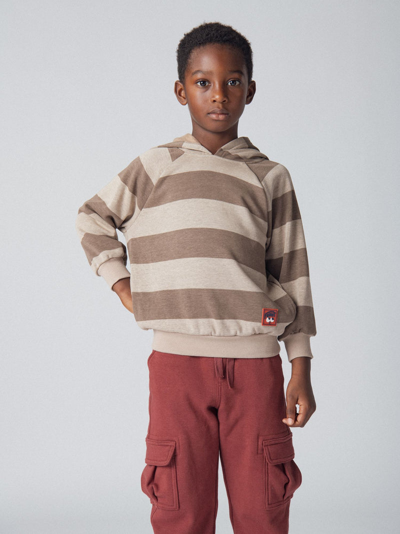 Gestreiftes Sweatshirt mit Kapuze für Jungen