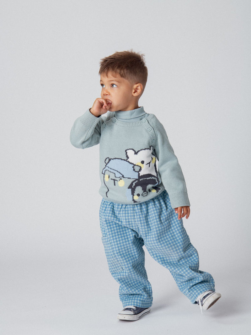 Cordhose mit Karo gefüttert für Babys Jungen