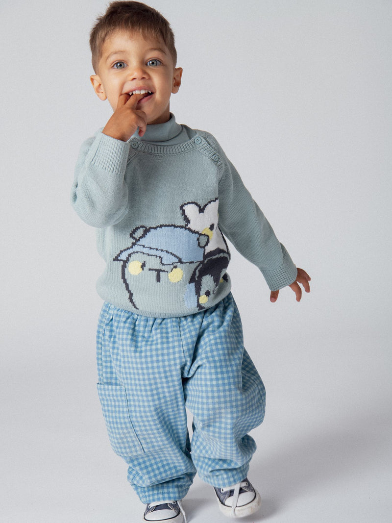 Cordhose mit Karo gefüttert für Babys Jungen