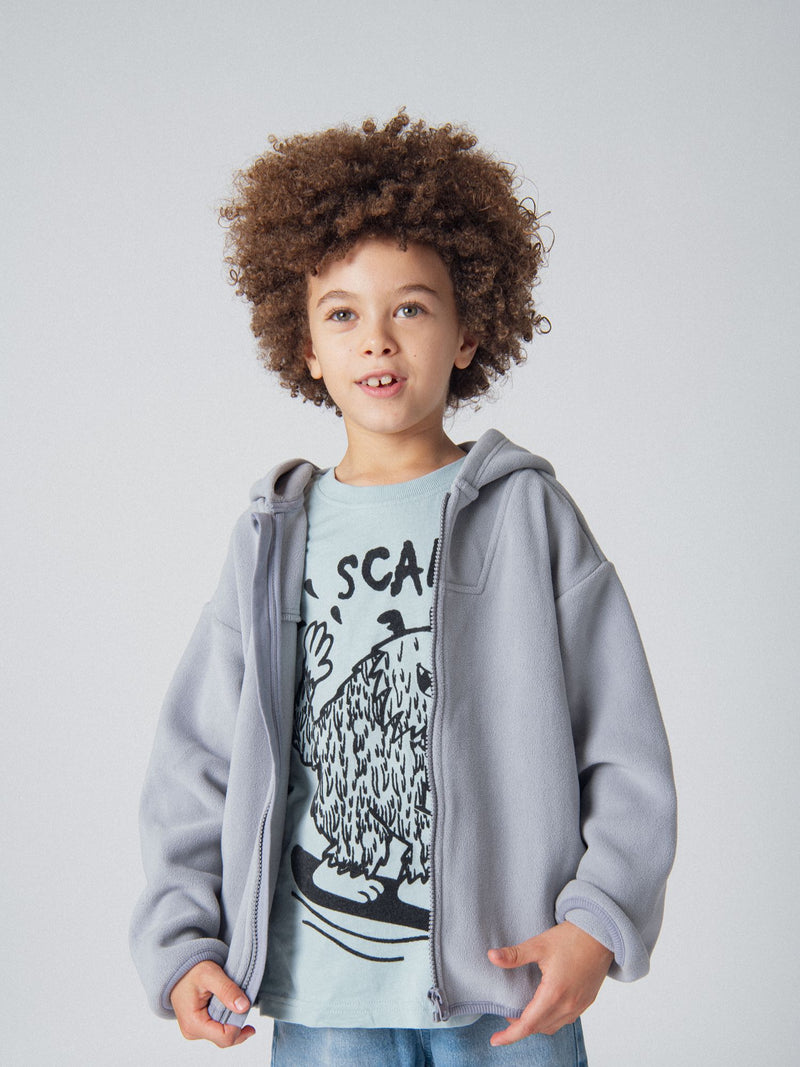 Grau-blauer Fleece-Westen für Jungen