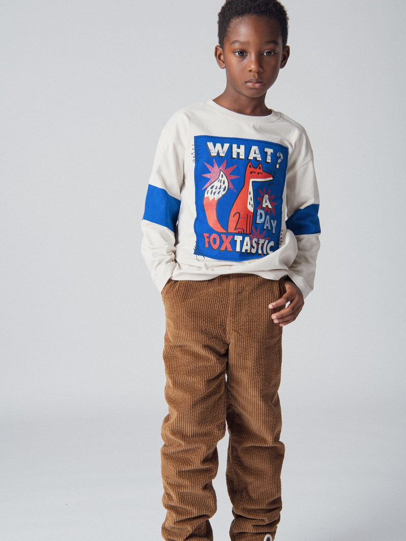 Pantalon marron en velours doublé chaud pour garçon