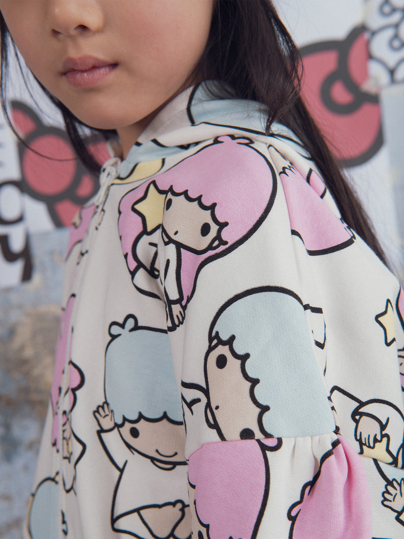 Weißes Sweatshirt mit Little Twin Stars Druck