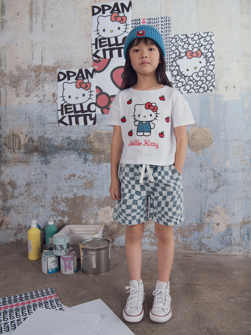 Weißes T-Shirt mit Hello Kitty