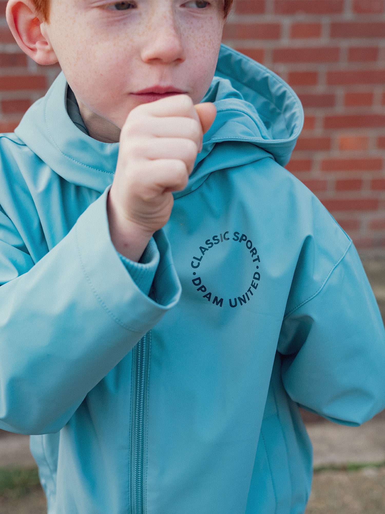 Imperméable bleu à capuche pour garçon