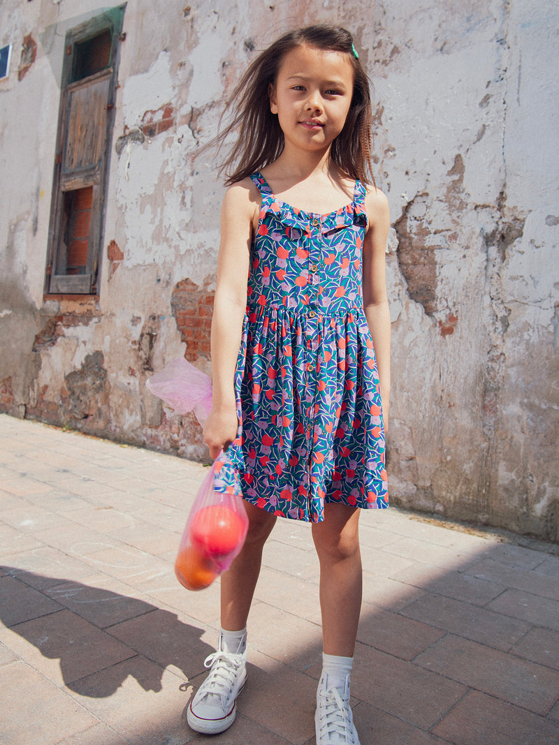 Ärmelloses Kleid mit Blumenmuster für Mädchen