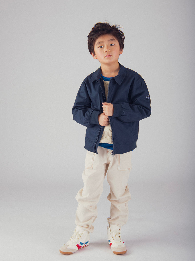 Dunkelblaue Jacke mit Taschen für Jungen