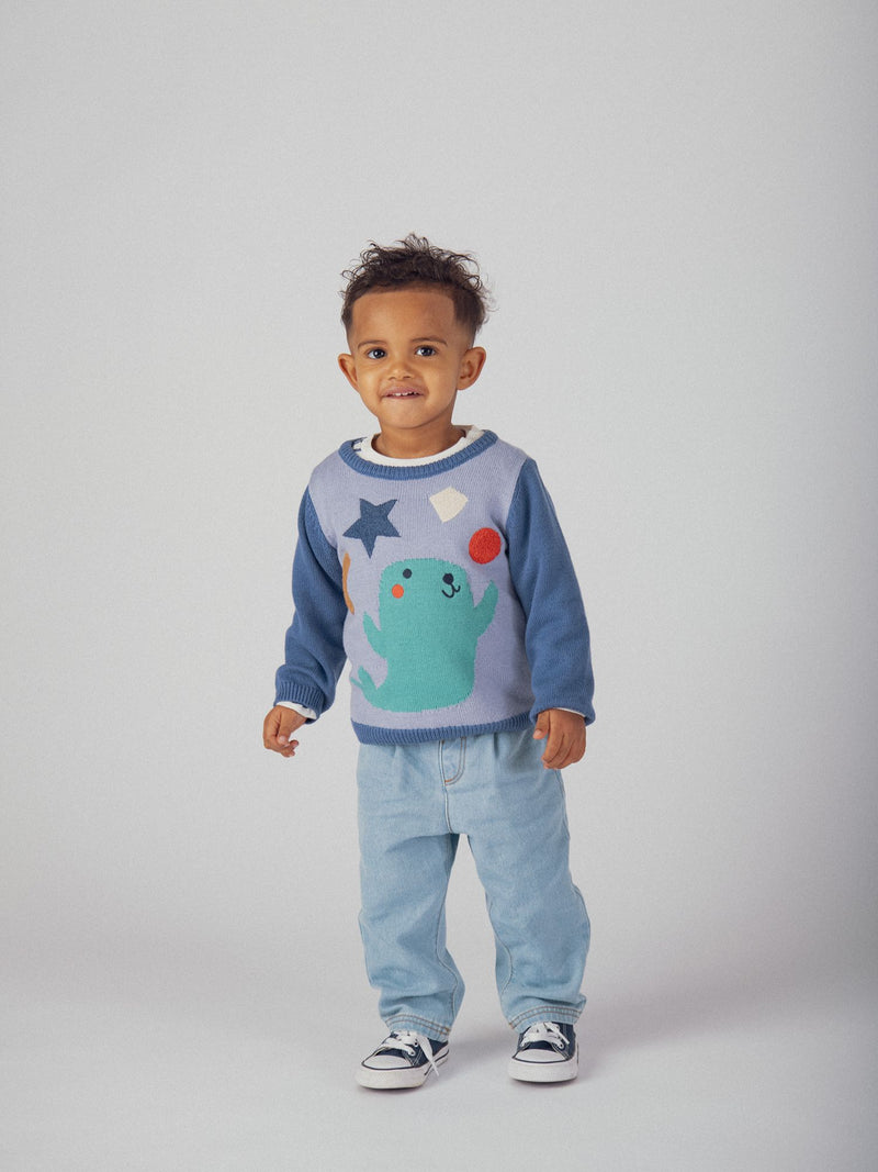 Pull mit Siegelmuster für Baby-Jungen