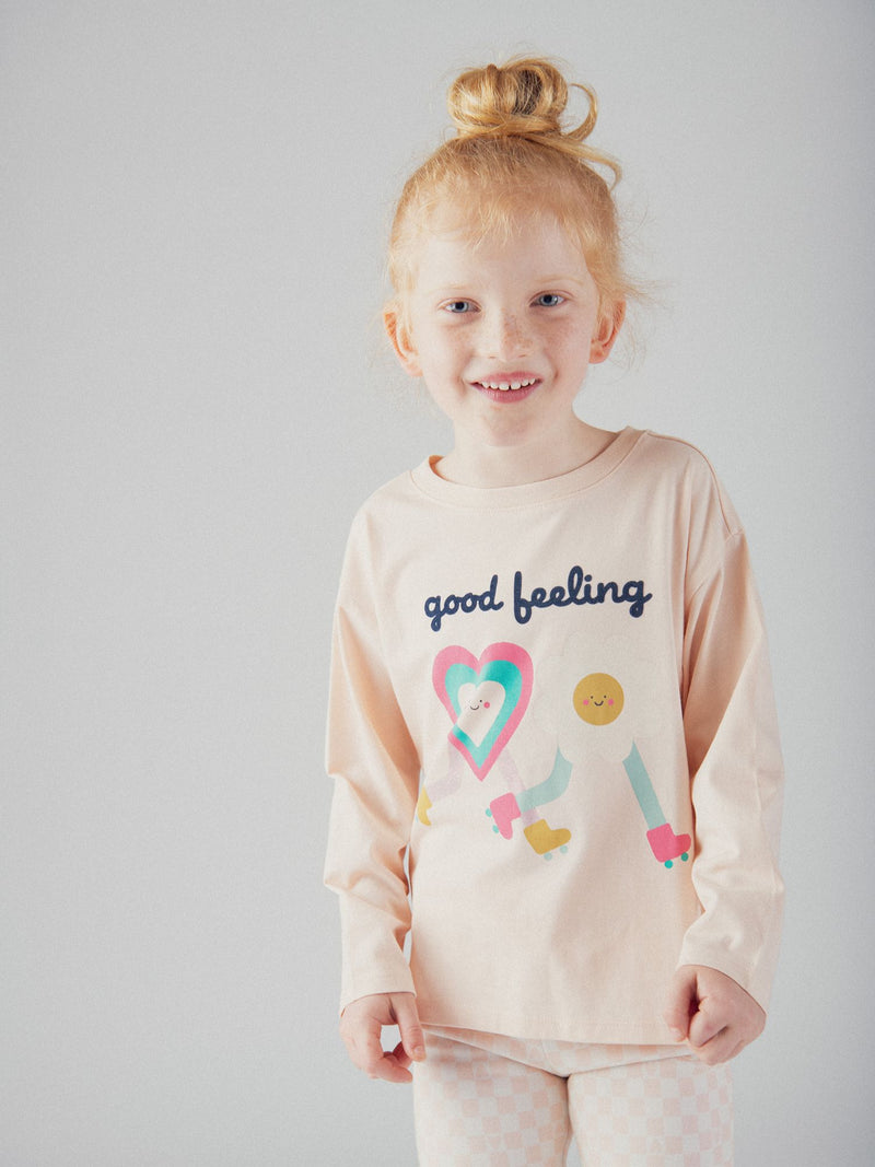 Langärmliges Good Feeling T-Shirt für Mädchen