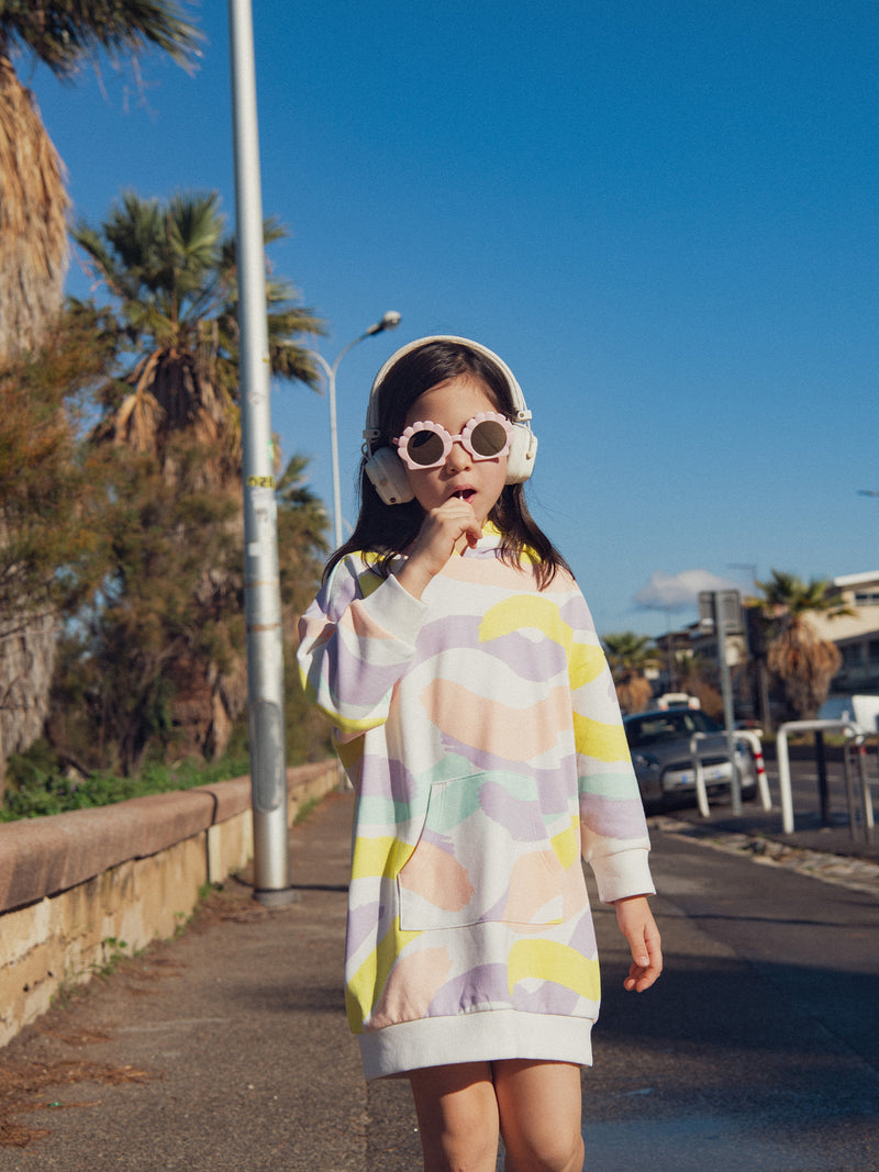 Farbiges Sweatkleid für Mädchen