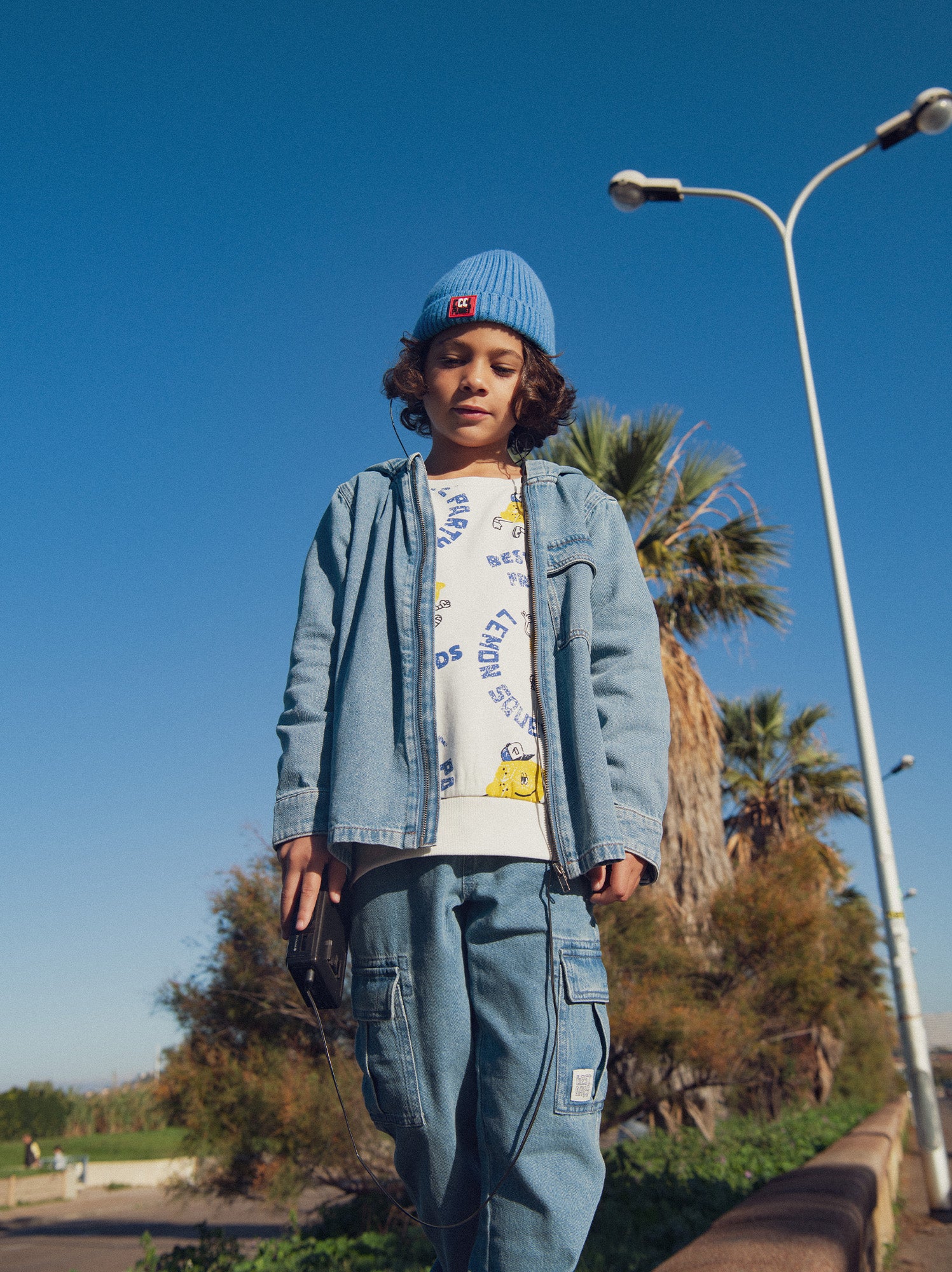 Pantalon cargo en denim pour garçon