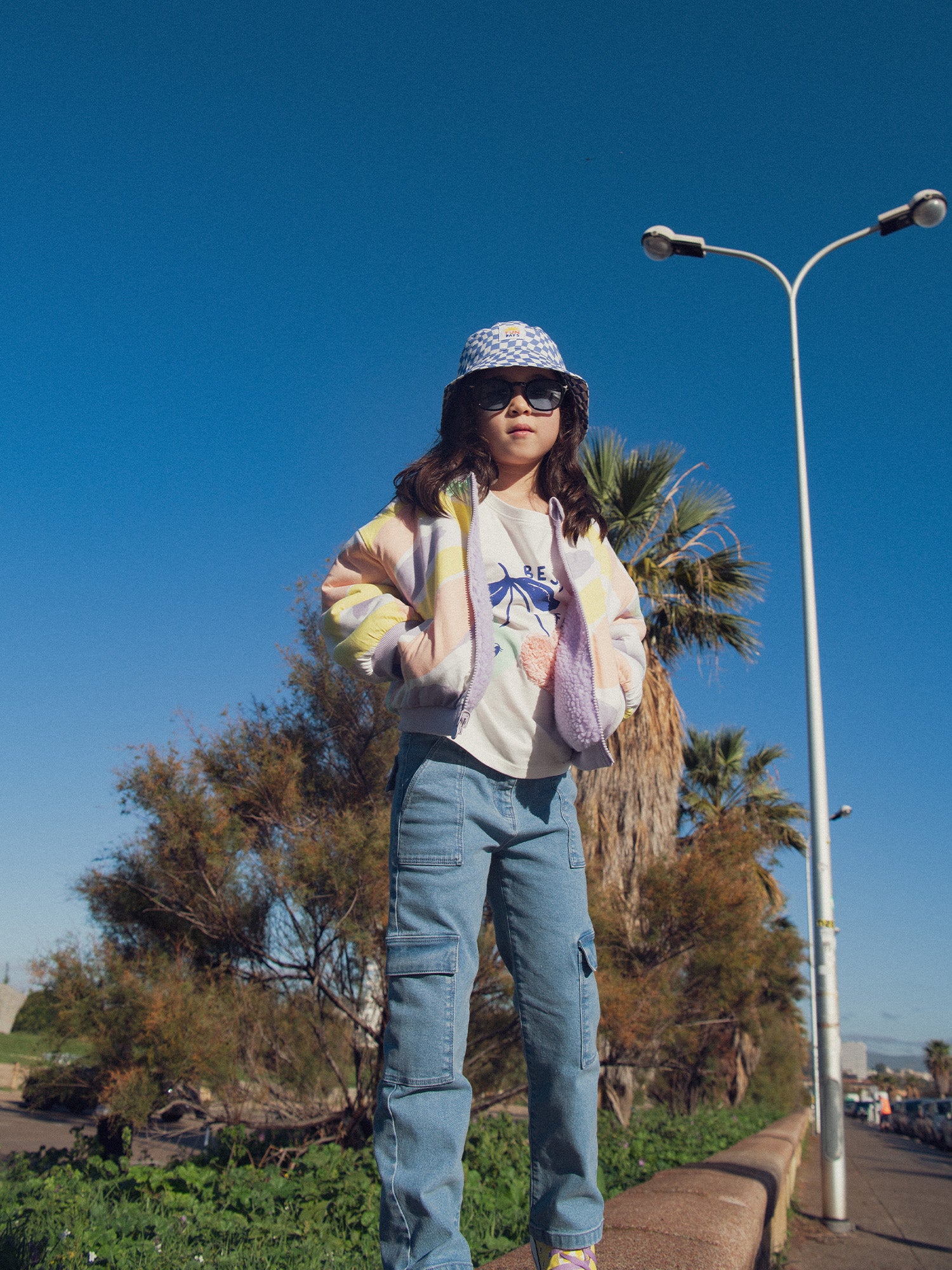 Cargo-Hose aus Denim für Mädchen