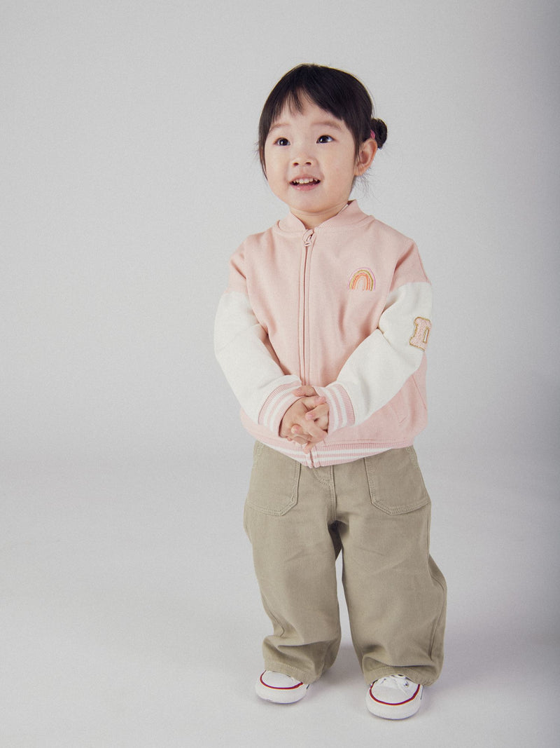 Vintage rosa Bomber für Mädchenbaby