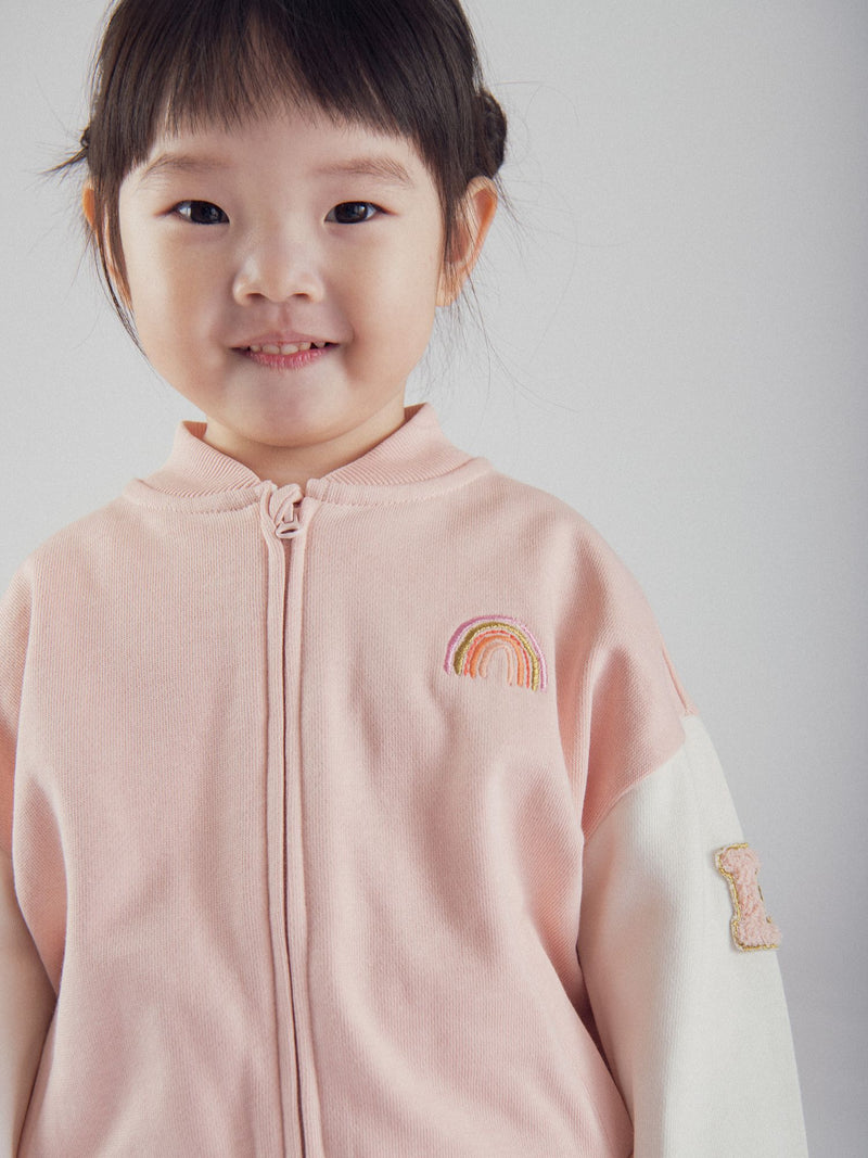 Vintage rosa Bomber für Mädchenbaby