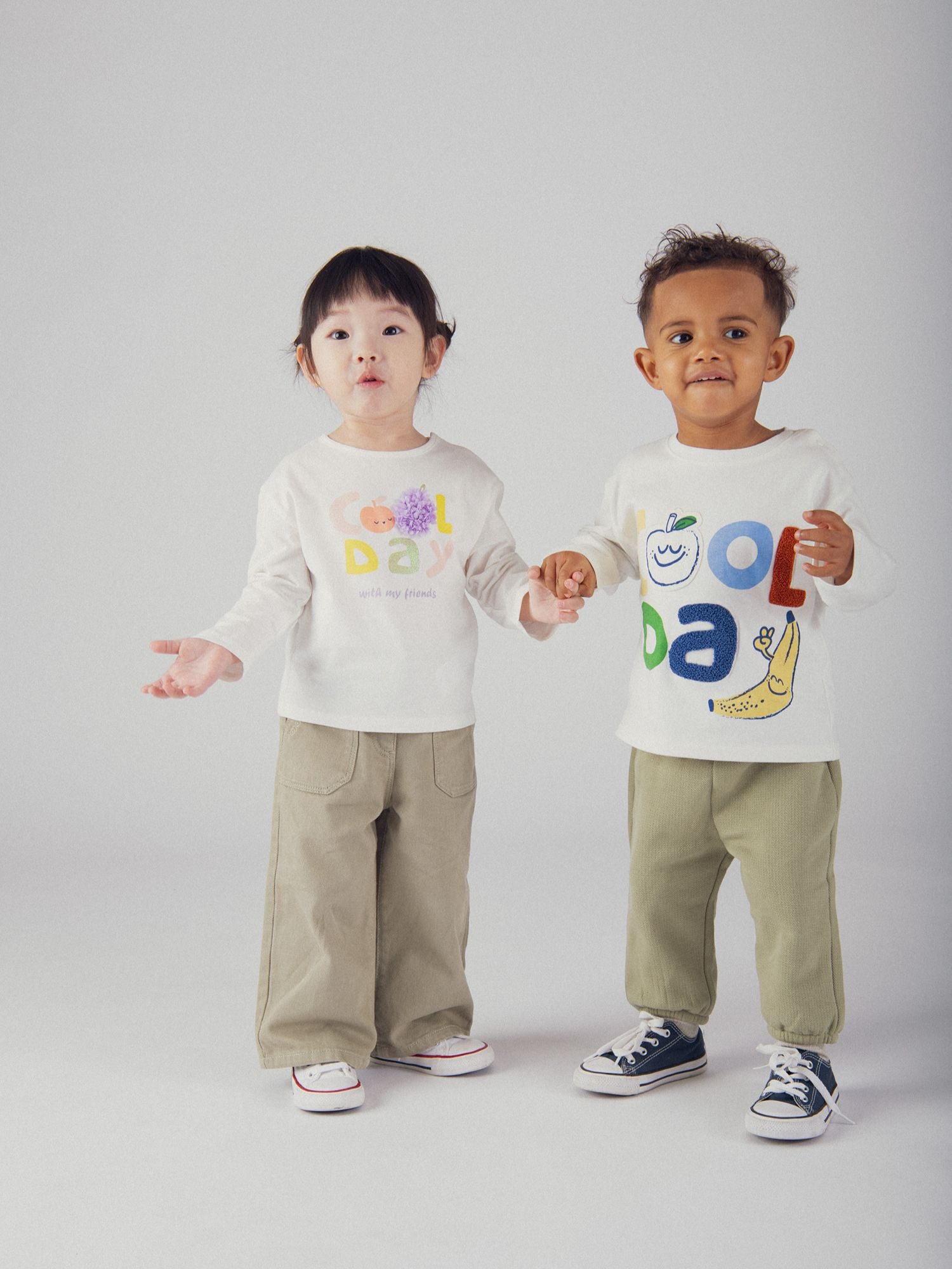 Pastell-Fruchtmotiv-T-Shirt für Mädchenbabys