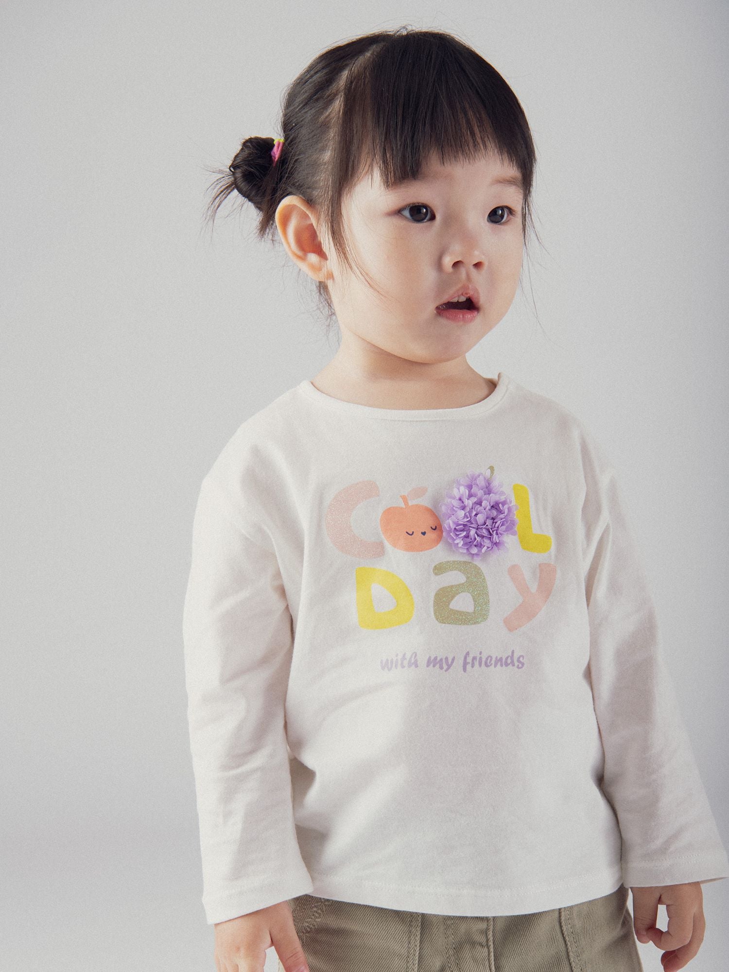 Pastell-Fruchtmotiv-T-Shirt für Mädchenbabys