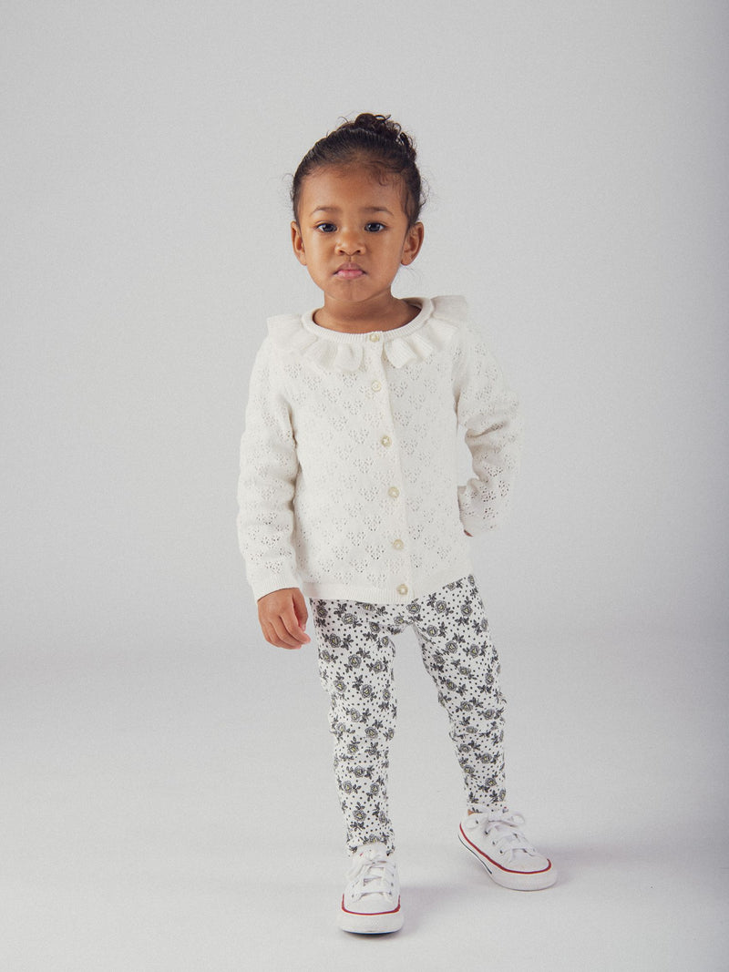 Vanille Cardigan mit Kragen für Mädchen Baby