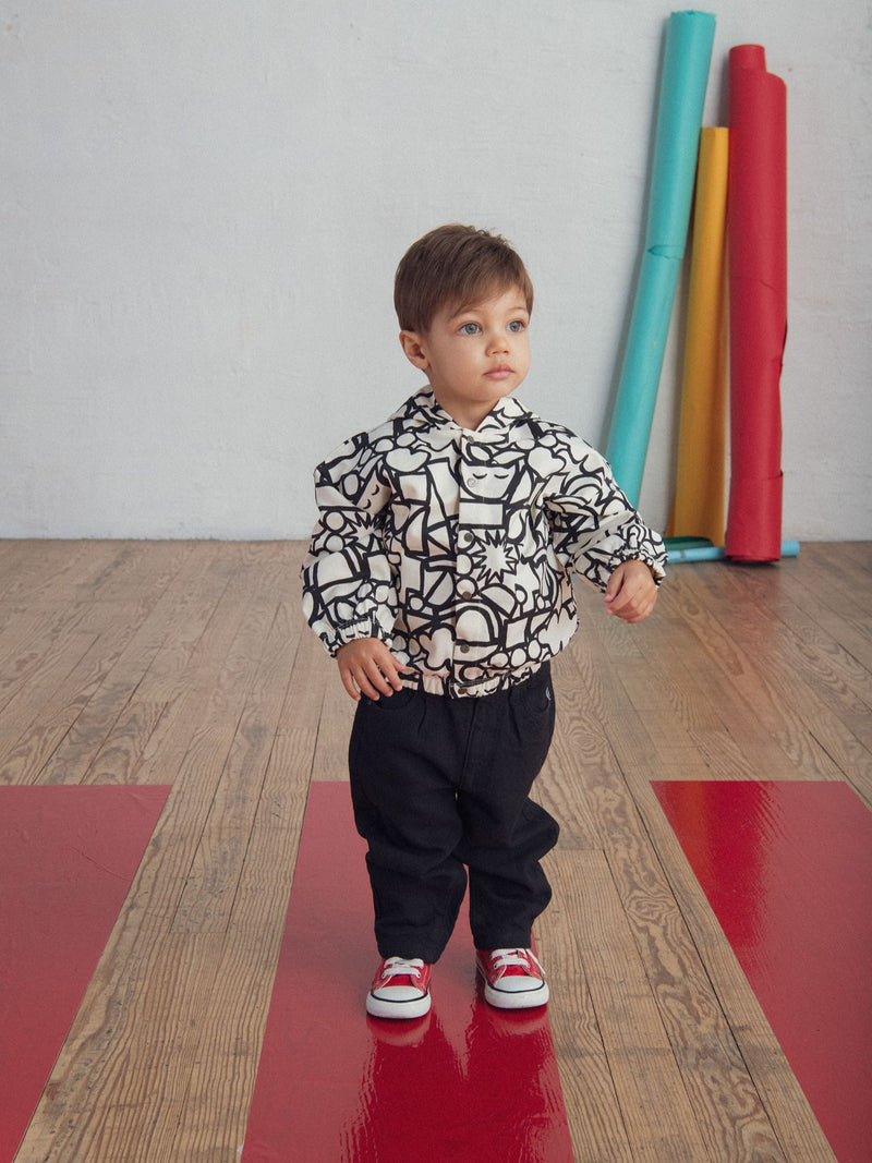Kapuzenshirt mit ganzflächigem "GRAPHIC"-Druck für Jungen