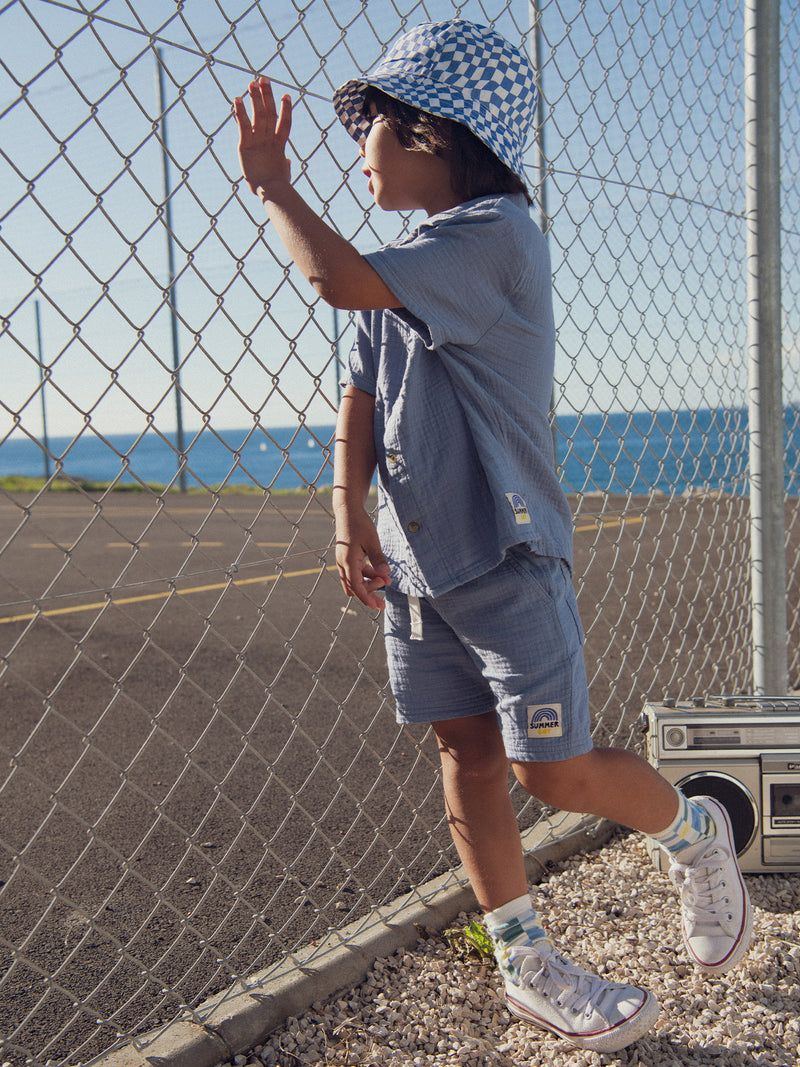 Blaues Bermudashorts mit Taschen für Jungen