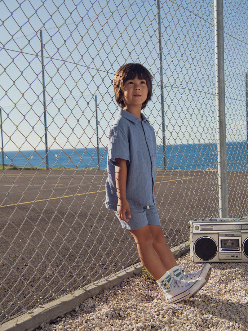Blaues Bermudashorts mit Taschen für Jungen