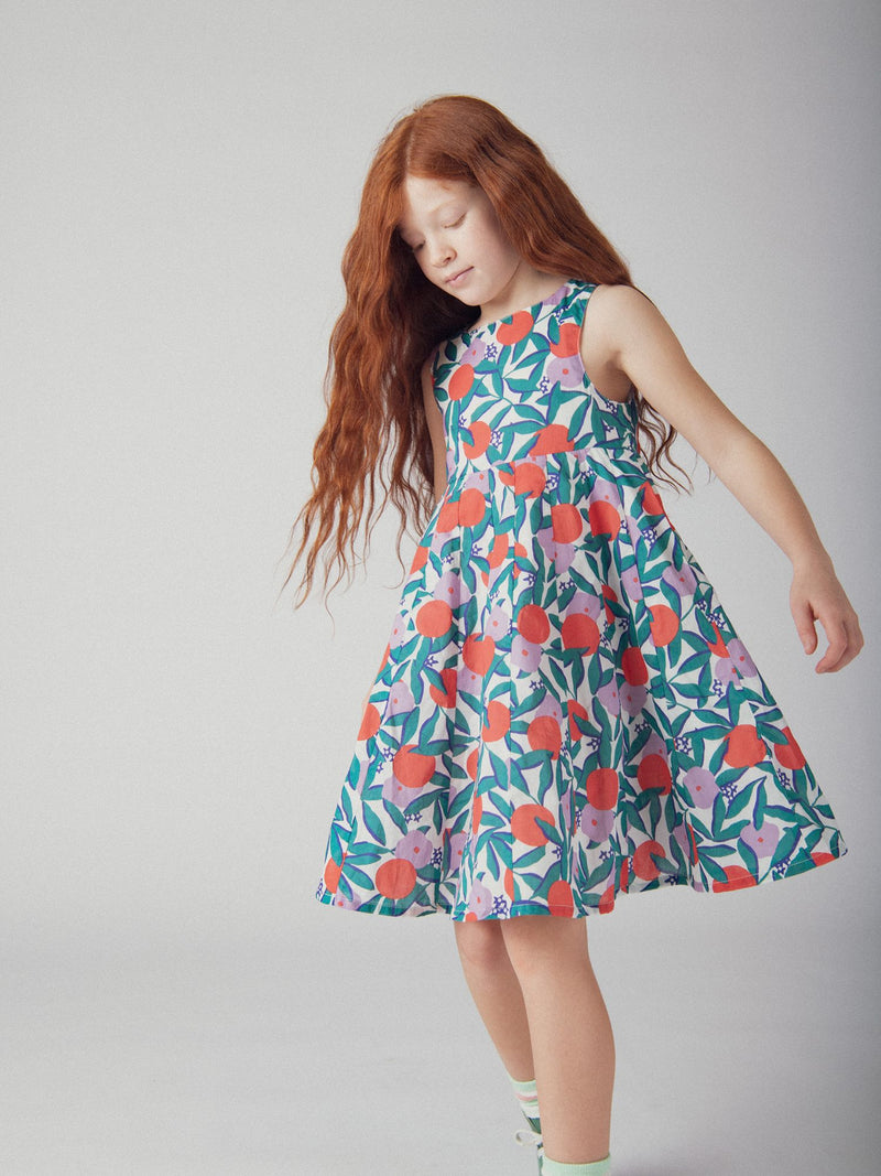 Ärmelloses Blumenkleid für Mädchen