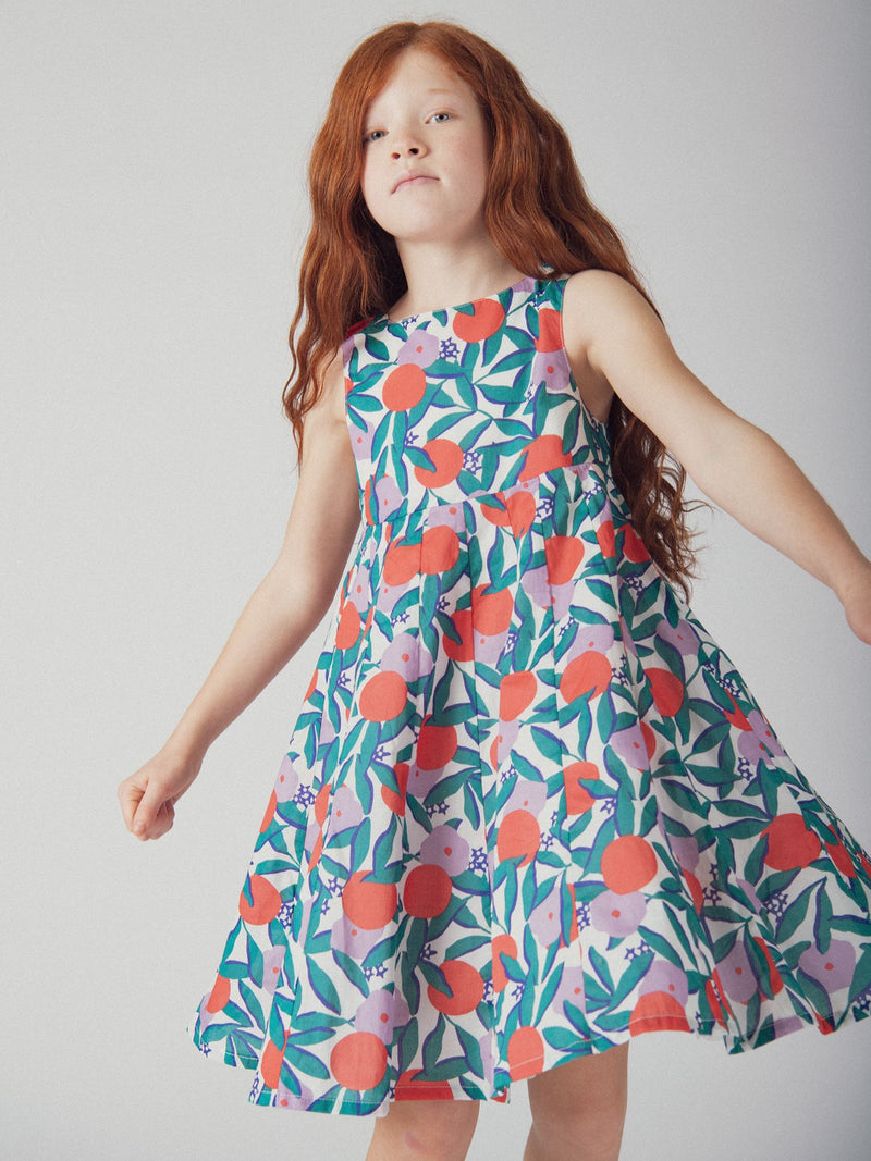 Ärmelloses Blumenkleid für Mädchen