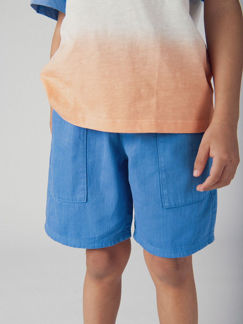 Blauer Bermuda mit Taschen für Jungen
