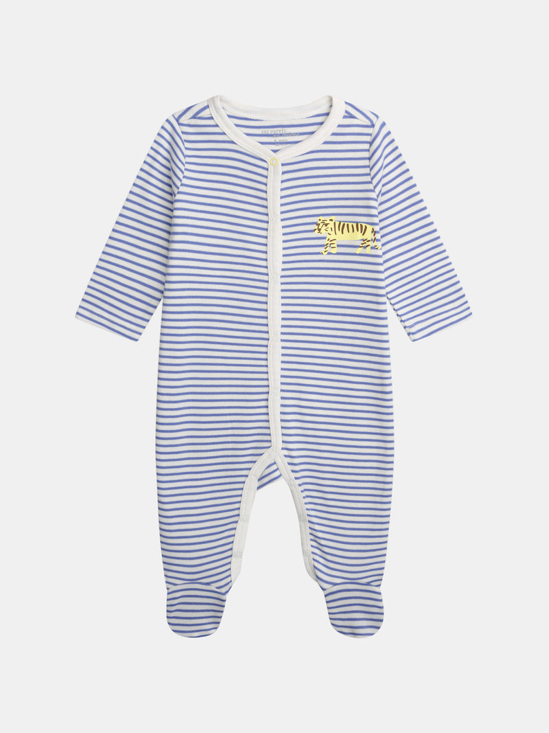 Gestreifte Schlafanzug mit Tiger Druck für Baby Jungen