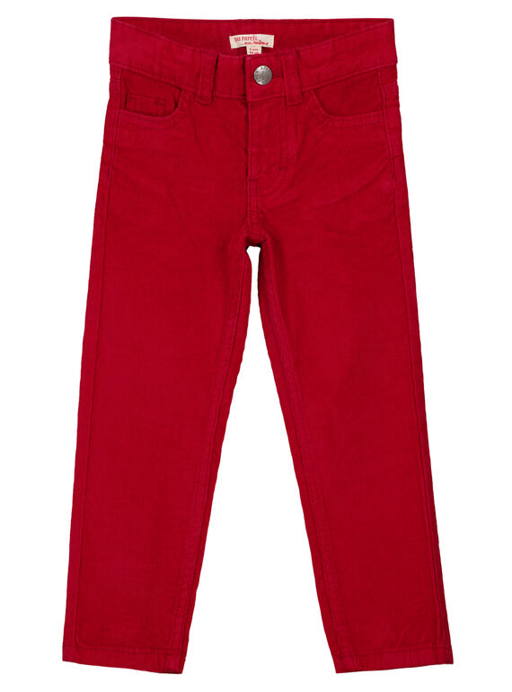 Rote Samthose Regular Fit GOJOPAVEL4 / 19W90233D2BF508