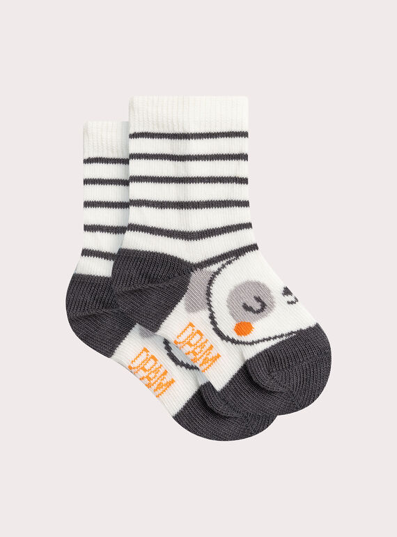 Gestreifte Socken mit Panda-Muster für Baby Jungen  VYUJOCHO2 / 24WI10H4SOQ001