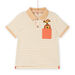 Graues Poloshirt mit Streifenmuster