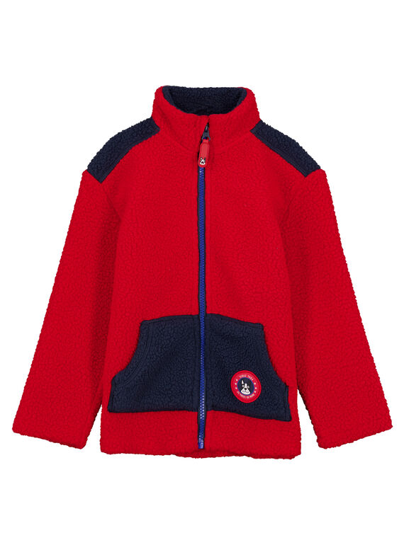 Gefütterte Fleecejacke Rot und Marineblau GOTRIGIL / 19W902J1GIL050