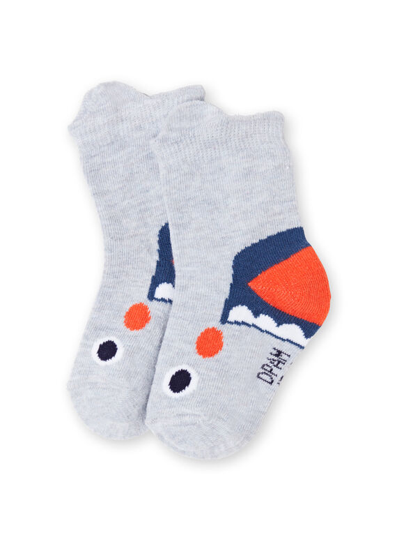 Baby Junge grau Hai Animation Socken LYUVICHO1 / 21SI10U1SOQJ920