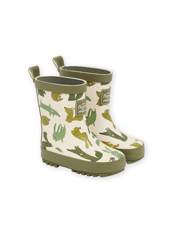 Ausgefallene Gummistiefel mit Blumenprint. PUPLUIVERT / 22XK3811D0C001
