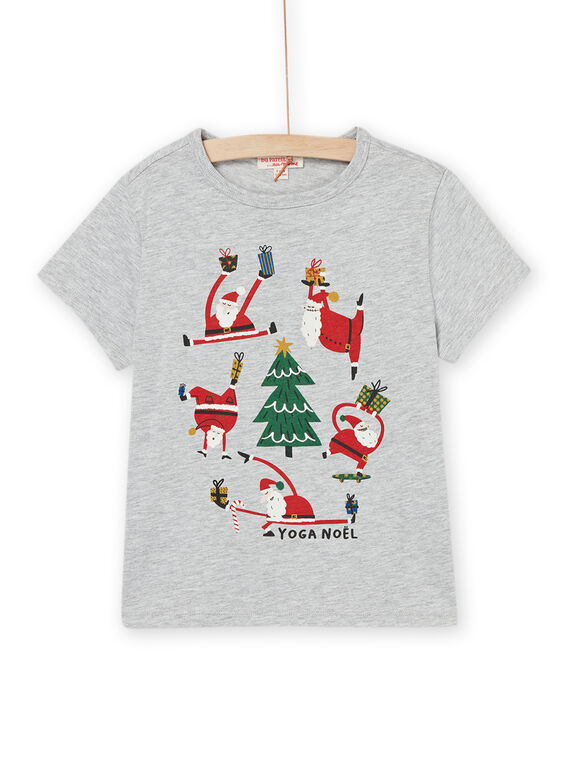 Kurzarm T-Shirt mit Weihnachtsaufdruck PONOTIEX / 22W902V1TMCJ922