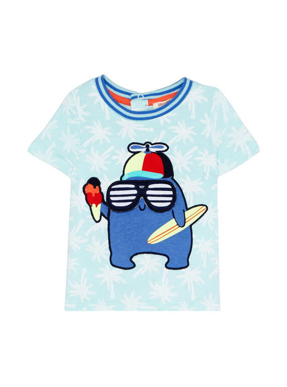 Blaues kurzärmeliges T-Shirt JUQUATI1 / 20SG10R1TMC210