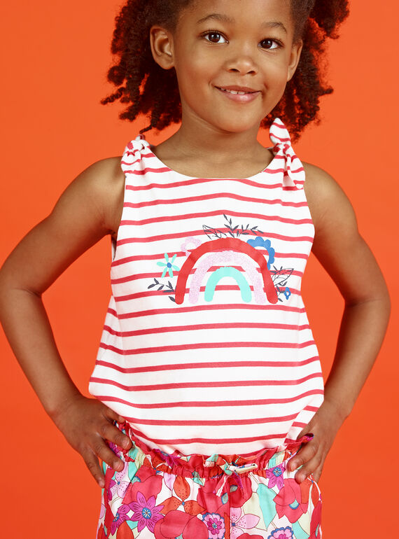 Wendbares Tank-Top in Weiß und Orange LAVIDEB / 21S901U1DEB000