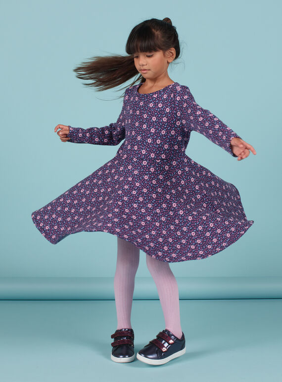 Kind Mädchen geblümtes Skater-Kleid MAPLAROB3 / 21W901O3ROBC202