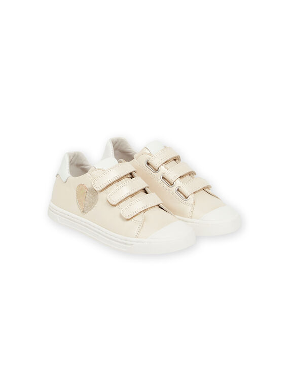 Goldene Turnschuhe mit Herzmotiv Kind Mädchen NABASOLIVIA / 22KK3536D3F080