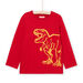 Rotes Langarmshirt mit Dinosaurier-Muster