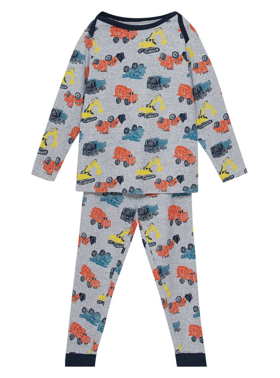 Chinierter Kinderpyjama in 1x1-Rippstrick für Jungen JEGOPYJAOP / 20SH1225PYJ943