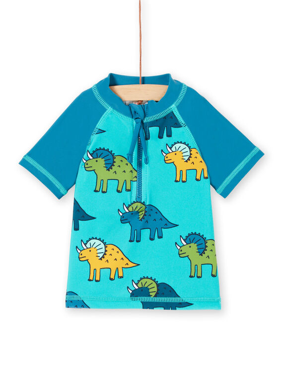 Anti-UV-blaues und türkisfarbenes Baby-Jungen-T-Shirt LYUTEEUVEX2 / 21SI10D3TUVC215