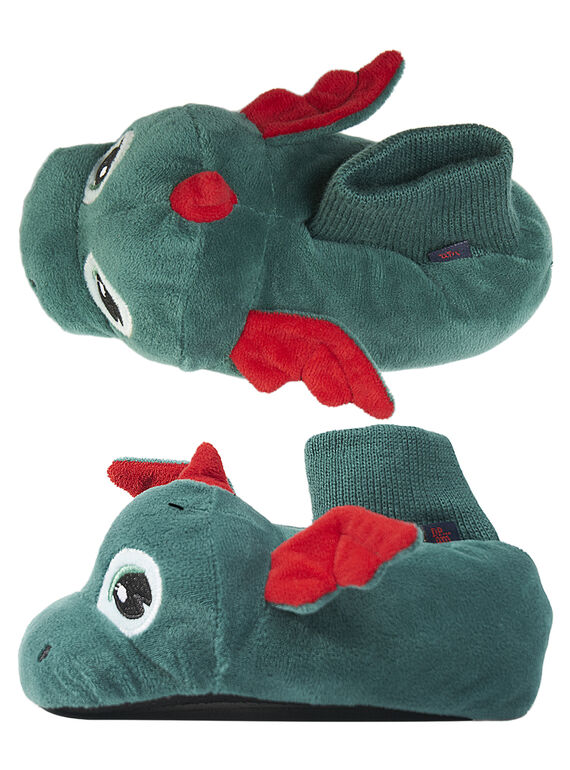 Hausschuhe Plüsch Drache Kind Junge GGBOOTDRA / 19WK36Z1PTD600