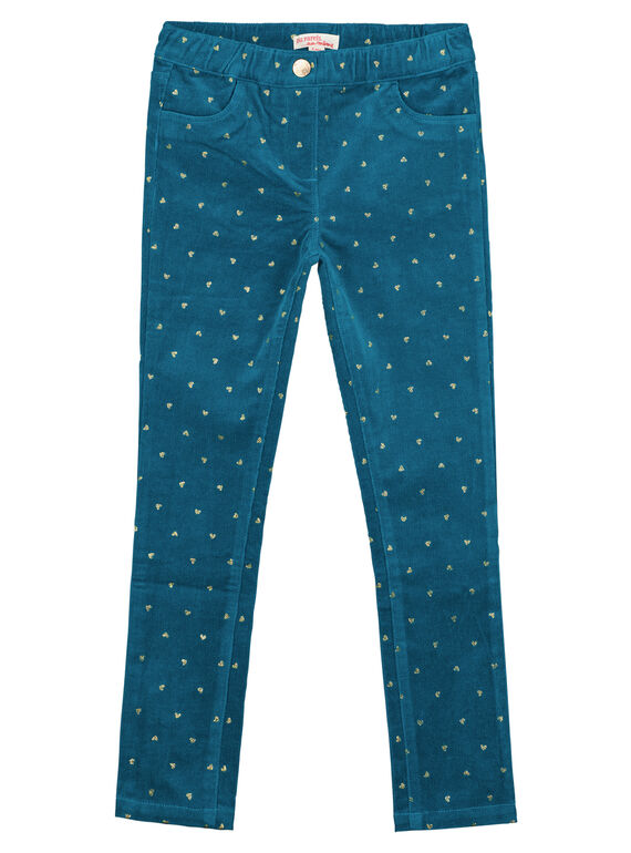 Bedruckte Samthose mit hellem Goldglitzer-Print GAMUPANT / 19W901F1PAN715
