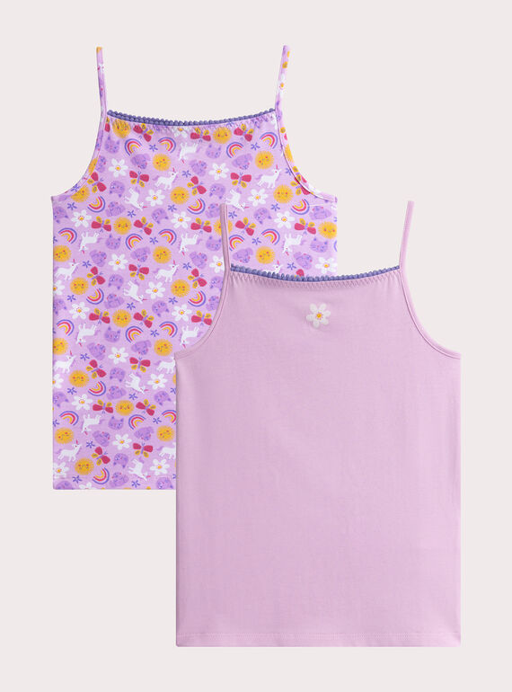Set mit 2 ausgefallenen Tanktops für Mädchen  VEFADEBSUN / 24WH1182HLI320