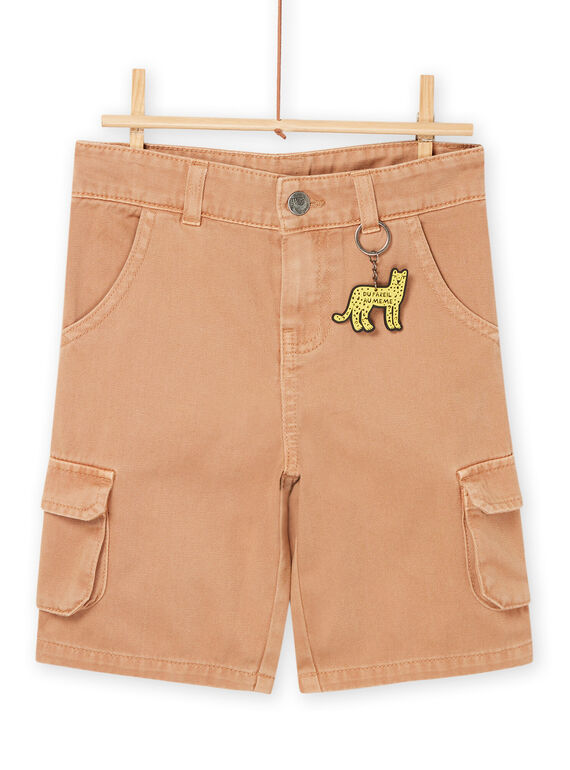 Hellbraune Bermuda-Shorts aus Leinen ROJUNBER2 / 23S902U3BERI801