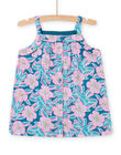 Baby Mädchen petrolblaues Kleid mit Blumendruck 22SG09U2ROB215