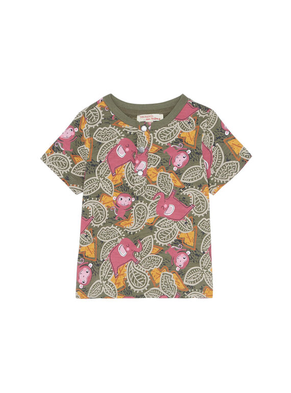 Khakifarbenes Kurzarm-T-Shirt JUDUTUN / 20SG10O3TMC609