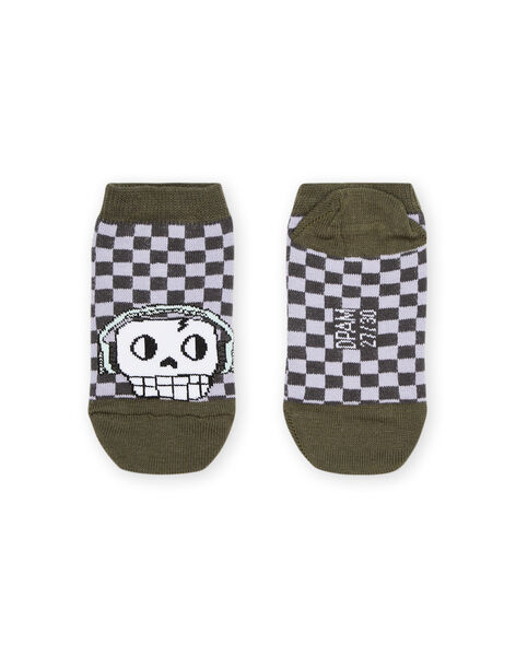 Socken mit Schachbrettmuster und Totenkopfaufdruck PYOKASOQ / 22WI02L1SOQJ900