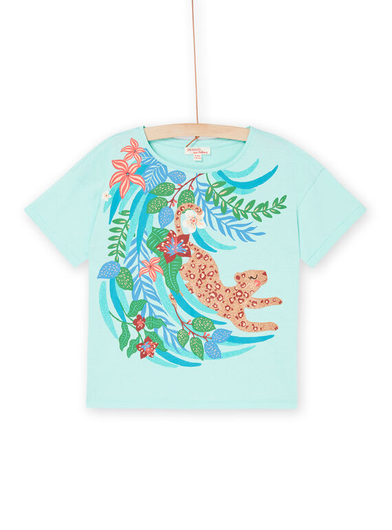 Kurzärmeliges T-Shirt mit Dschungelmuster RABALTI2 / 23S901W1TMCC215